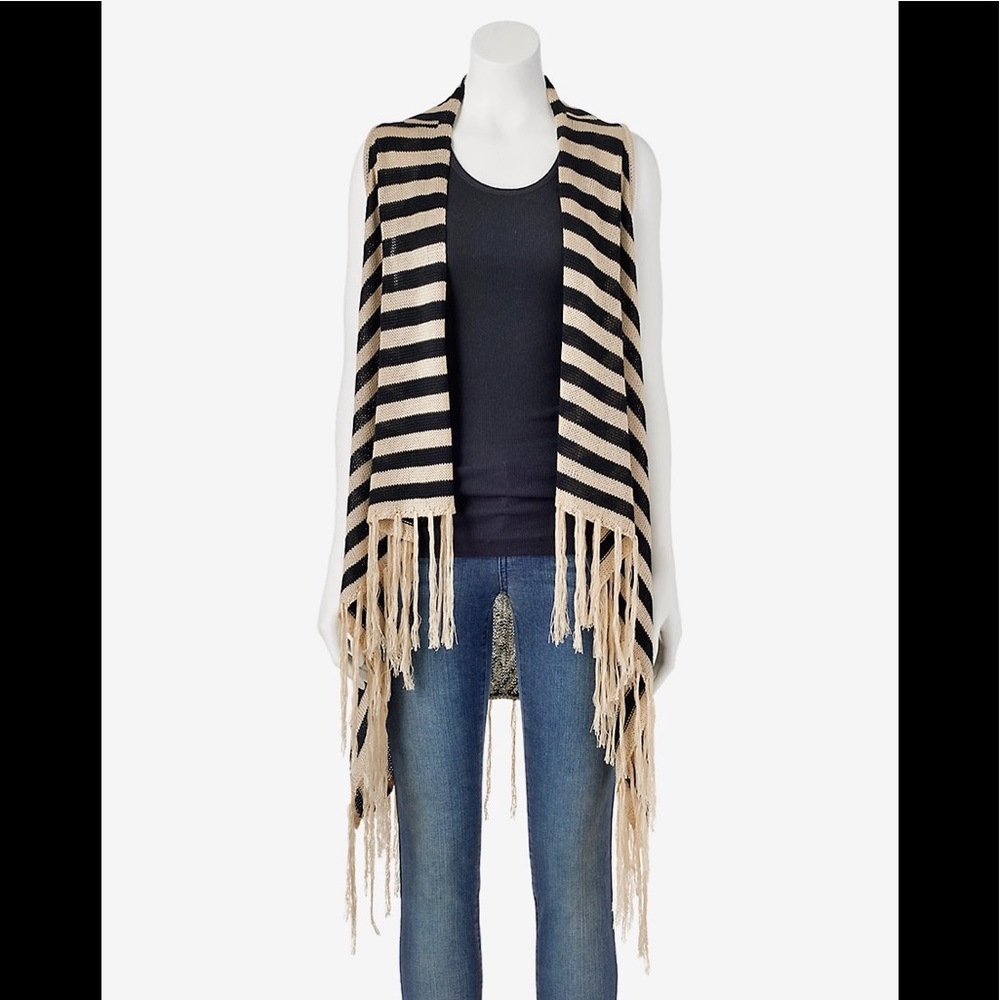 Striped Aztec Long Sweater Vest✨